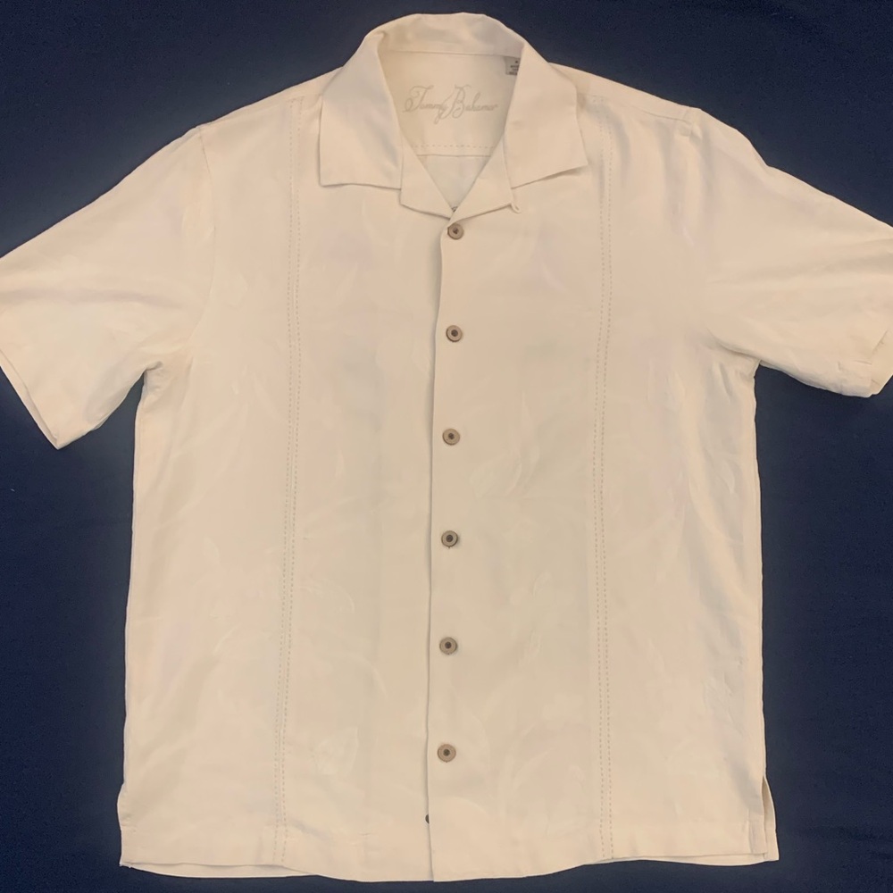 TOMMY BAHAMA 100% Silk Camp Shirt - Picture 2 of 7